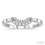 Curved Diamond Wedding Band