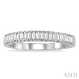 1/3 Ctw Stackable Baguette Diamond Fashion Band in 14K White Gold
