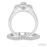 Oval Shape Past Present & Future Diamond Wedding Set