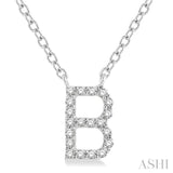 'B' Initial Diamond Pendant