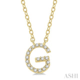 'G' Initial Diamond Pendant