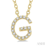 'G' Initial Diamond Pendant