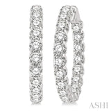 1-Inch Round Inside-Out Diamond Hoop Earrings