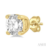 1 Ctw Round Cut Diamond Stud Earrings in 14K Yellow Gold
