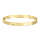 14K Gold Keyhole High Polish Bangle