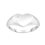 Sterling Silver Rhodium Polished Ring