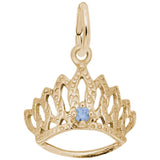 14 KT TIARA W/BIRTHSTONE-MAR