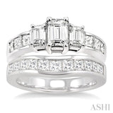 Past Present & Future Diamond Wedding Set