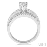 Pear Shape Semi-Mount Diamond Engagement Ring