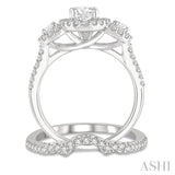 Oval Shape Past Present & Future Diamond Wedding Set