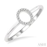 'O' Initial Diamond Ring