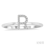 'R' Initial Diamond Ring