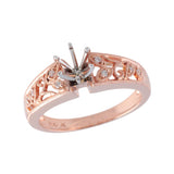 14KT Gold Semi-Mount Engagement Ring