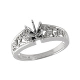 14KT Gold Semi-Mount Engagement Ring