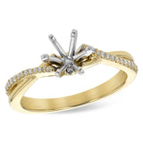 14KT Gold Semi-Mount Engagement Ring
