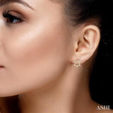 1/6 Ctw Petite Star of David Round Cut Diamond Fashion Stud Earrings in 10K Yellow Gold