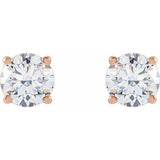 14K Rose Gold 1 1/4 CTW Lab-Grown Diamond Earrings