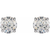 14K White 3/4 CTW Lab-Grown Diamond Stud Earrings