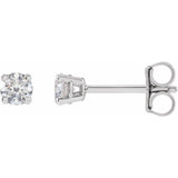 14K White Gold 1/4 CTW Lab-Grown White Diamond Earrings