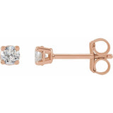 14K Rose Gold 1/4 CTW Lab-Grown Diamond Earrings