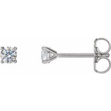14K White Gold 1/4 CTW Lab-Grown Diamond 4-Prong Stud Earrings