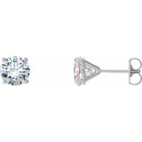 14K White 1/2 CTW Lab-Grown Diamond 4-Prong Stud Earrings