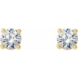 14K Yellow 1/6 CTW Lab-Grown Diamond Stud Earrings