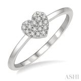 Stackable Heart Shape Petite Diamond Fashion Ring