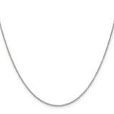 14K White Gold 24 inch 1.2mm Cable with Lobster Clasp Chain