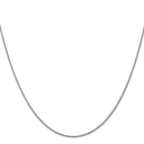 14K White Gold 18 inch 1.05mm Diamond-cut Spiga with Lobster Clasp Chain