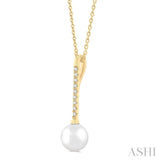 Pearl & Petite Diamond Fashion Pendant