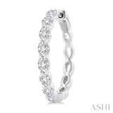 1 7/8 Ctw North-South Oval Cut Diamond Fashion Hoop Earrings in 14K White Gold