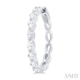1 7/8 ctw North-South Oval Cut Diamond Fashion Hoop Earring in 14K White Gold