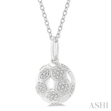 Soccer Ball Petite Diamond Fashion Pendant