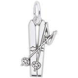 SILVER FLAT SKIS CHARM