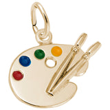 10 KT PETITE ARTIST PALETTE CHARM