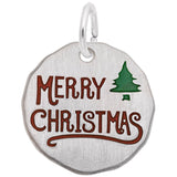 SILVER MERRY CHRISTMAS TAG CHARM