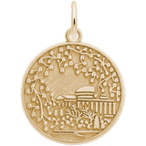 14 KT CHERRY BLOSSOM SCENE CHARM