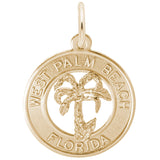 10 KT ROUND WEST PALM BEACH FLORIDA PALM CHARM