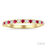 Gemstone & Petite Diamond Band