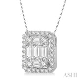 Halo Fusion Diamond Pendant