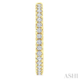 1 1/2 Ctw French Pave Set Round Cut Diamond Fashion Half Hoop Earrings in 14K Yellow Gold