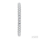 1 Ctw French Pave Set Round Cut Diamond Fashion Half Hoop Earrings in 14K White Gold