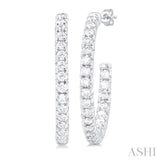 Inside-Out Diamond Half Hoop Earrings