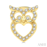 Owl Petite Diamond Fashion Earrings