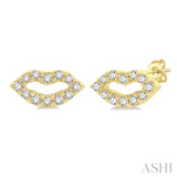 Lips Petite Diamond Fashion Earrings