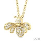 Bumble Bee Petite Diamond Fashion Pendant