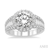 Semi-Mount Halo Diamond Engagement Ring