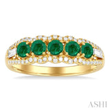 5 Gemstone & Diamond Ring