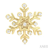 Snow Flake Petite Diamond Fashion Earrings